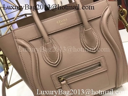 Celine Luggage Nano Tote Bag Original Leather CC3560 Apricot