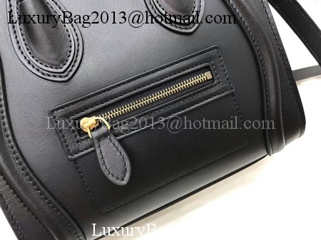 Celine Luggage Nano Tote Bag Original Leather CC3560 Black