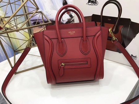 Celine Luggage Nano Tote Bag Original Leather CC3560 Red