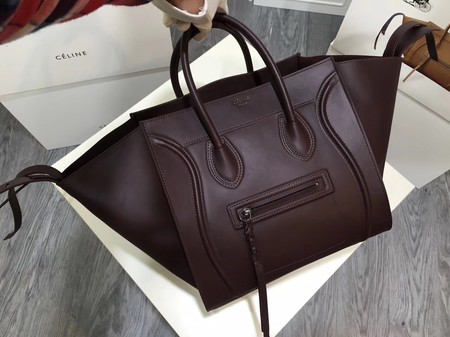 Celine Luggage Phantom Tote Bag Smooth Leather CT3372 Wine