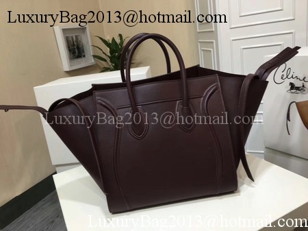 Celine Luggage Phantom Tote Bag Smooth Leather CT3372 Wine