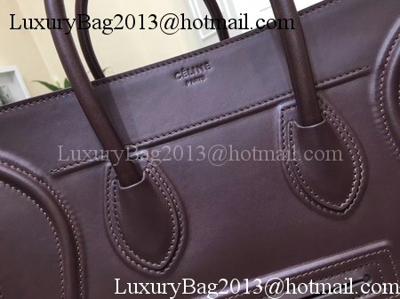 Celine Luggage Phantom Tote Bag Smooth Leather CT3372 Wine