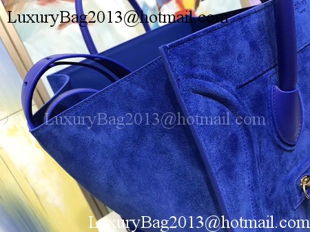 Celine Luggage Phantom Tote Bag Suede Leather CT3372 Blue