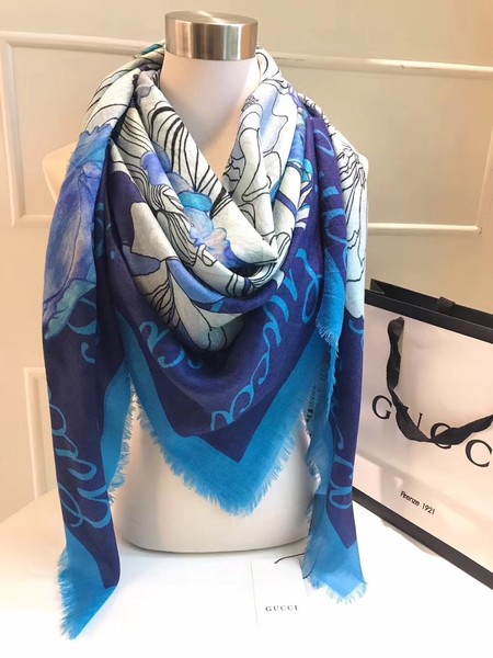 Gucci Scarf G2828 Blue