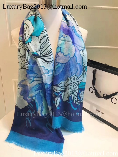 Gucci Scarf G2828 Blue