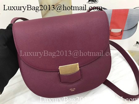 Celine Compact Trotteur Bag Calfskin Leather C1269 Wine