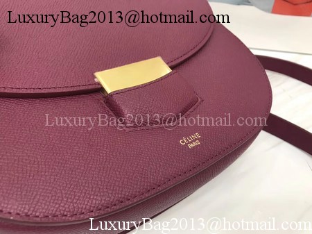 Celine Compact Trotteur Bag Calfskin Leather C1269 Wine