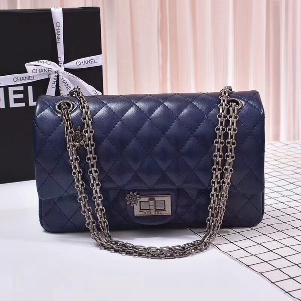 Chanel 2.55 Series Bags Sheepskin B56987 Blue