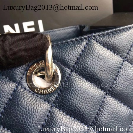 Chanel LE Boy Grand Shopping Tote Bag GST Royal Cannage Pattern A50995 Silver