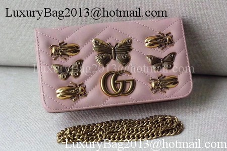 Gucci GG Marmont Animal Studs mini Bag 488426 Pink