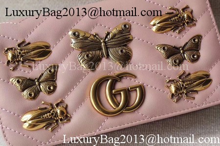 Gucci GG Marmont Animal Studs mini Bag 488426 Pink