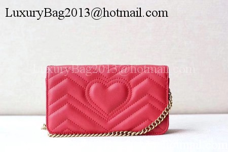 Gucci GG Marmont Animal Studs mini Bag 488426 Red