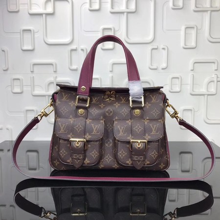 Louis Vuitton Monogram Canvas MANHATTAN Bag M43482 Wine