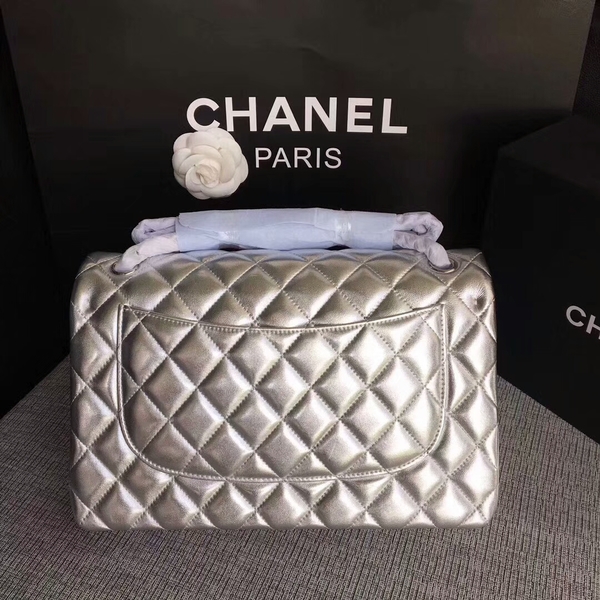 Chanel Flap Shoulder Bags Original Lambskin Leather CF1113 Silver