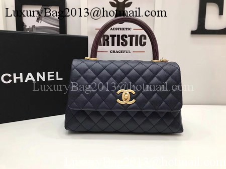 Chanel Classic Red Top Handle Bag Royal Original Leather A92991 Gold