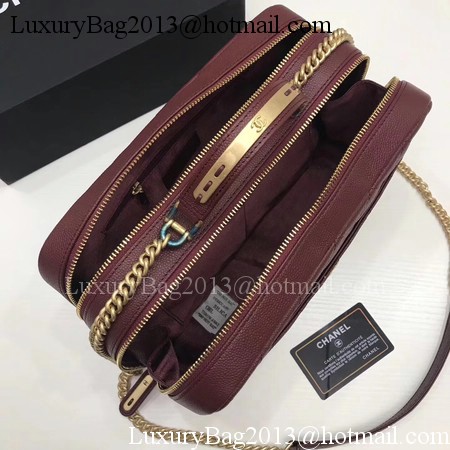 Chanel Shoulder Bag Original Caviar Leather CHA6599 Wine