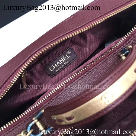 Chanel Shoulder Bag Original Caviar Leather CHA6599 Wine