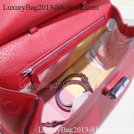 Gucci Bamboo Daily Leather Top Handle Bags 370830 Red