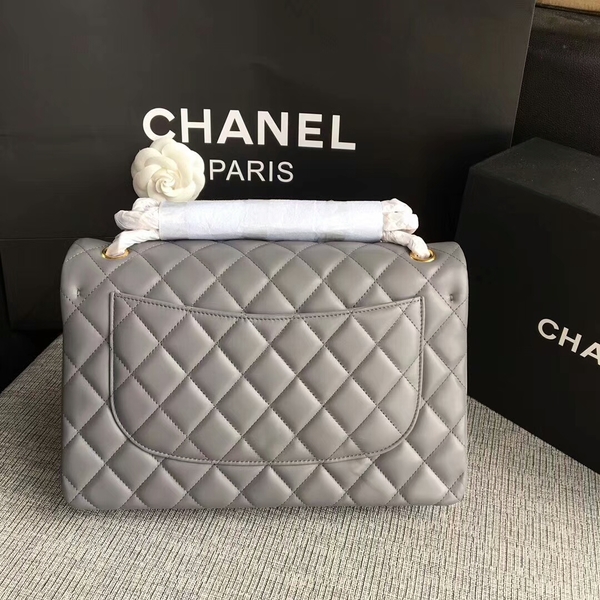 Chanel Flap Shoulder Bags Grey Original Lambskin Leather CF1113 Glod