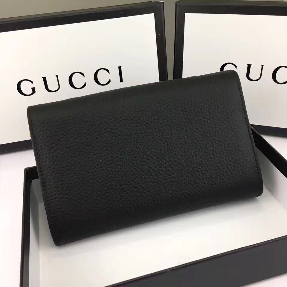 Gucci Calfskin Leather Shoulder Bag 403326 Black