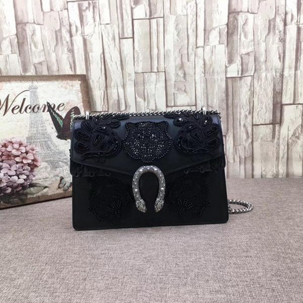 Gucci Dionysus Lichee Original Leather Shoulder Bag 403348 Black