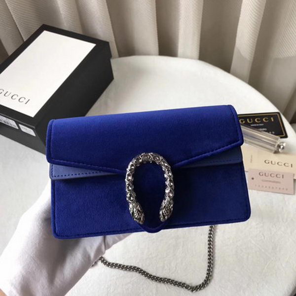 Gucci Dionysus Velvet Super mini Bag 476432 Blue