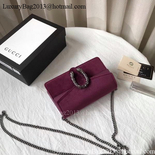 Gucci Dionysus Velvet Super mini Bag 476432 Purple