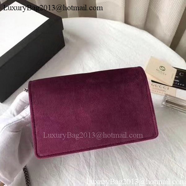 Gucci Dionysus Velvet Super mini Bag 476432 Purple