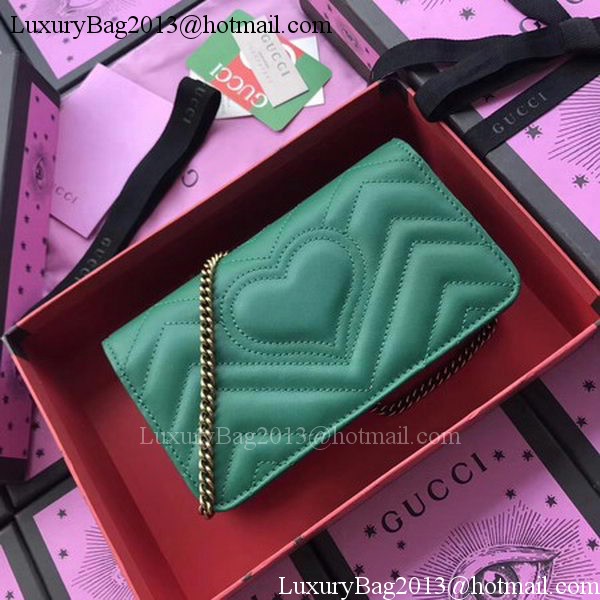 Gucci GG Marmont Animal Studs mini Bag 488426 Green