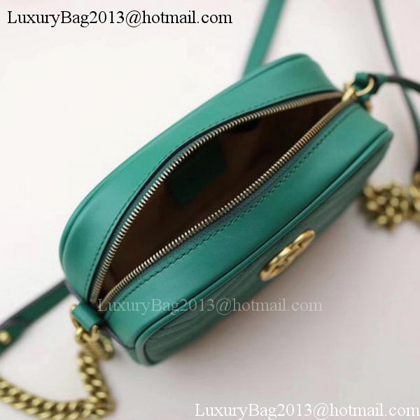 Gucci GG Marmont Matelasse mini Bag 448065 Green