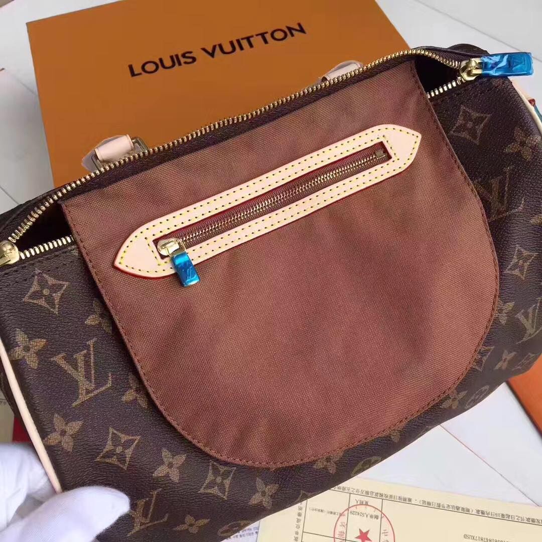 Louis Vuitton Monogram Canvas Speedy 30 with Shoulder Strap M40391