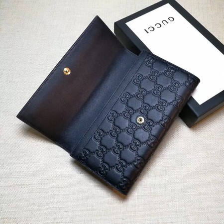 Gucci Bow Gucci Signature Continental Wallet 388679 Black