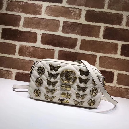 Gucci GG Marmont Matelasse mini Bag 446732 OffWhite