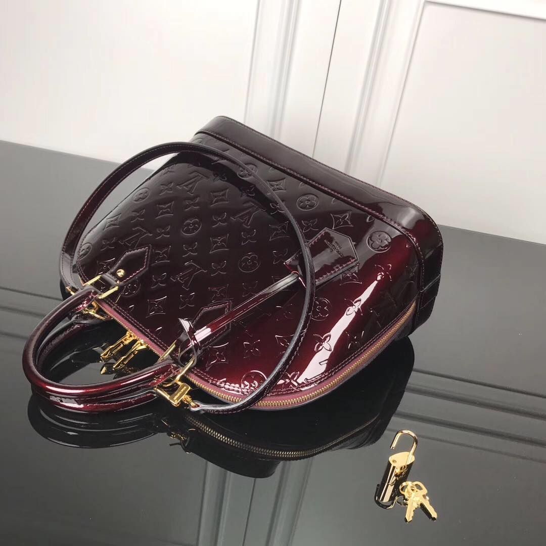 Louis Vuitton Monogram Vernis Alma M93595 Burgundy