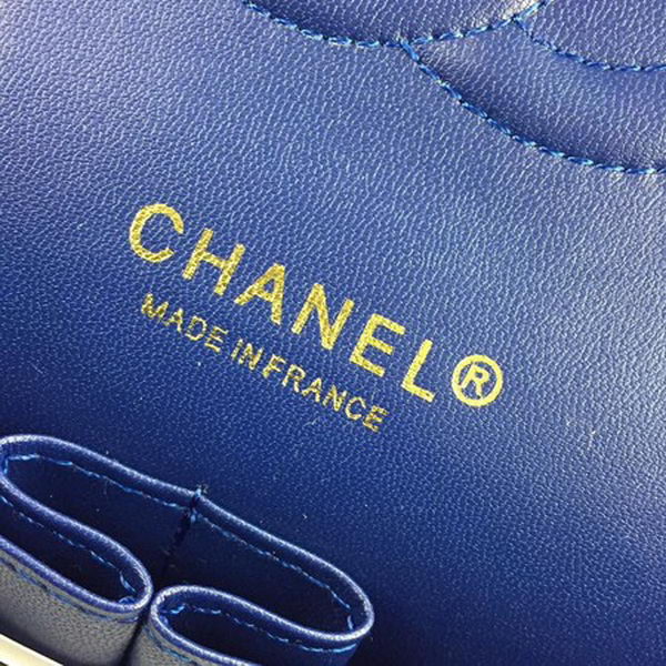 Chanel 2.55 Series Flap Bags Original Velvet A1025 Blue