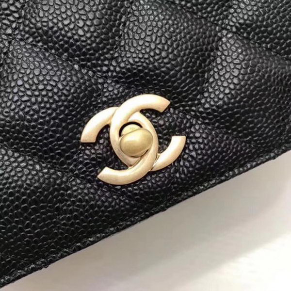 Chanel Classic Top Handle Bag Original Caviar Leather CHA2369 Black