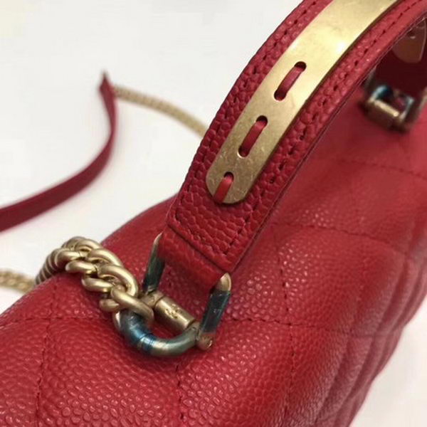 Chanel Classic Top Handle Bag Original Caviar Leather CHA2369 Red