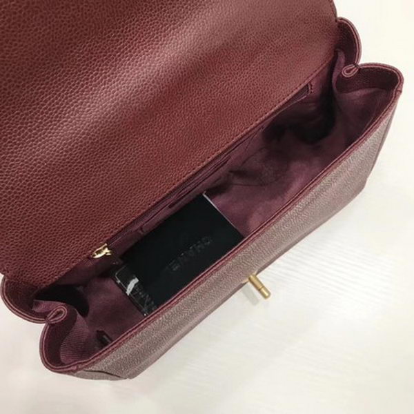 Chanel Classic Top Handle Bag Original Caviar Leather CHA2369 Wine