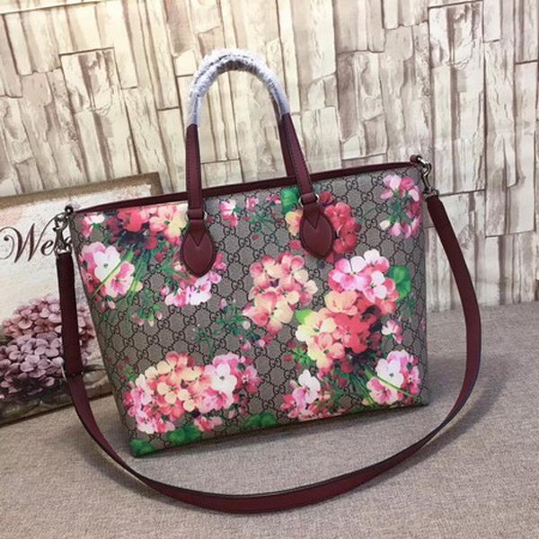 Gucci Soft GG Blooms Tote Bag ‎453705 Wine