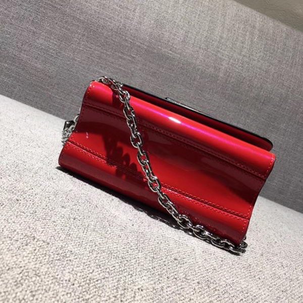 Louis Vuitton Smooth Patent TWIST PM M54241 Red&Black