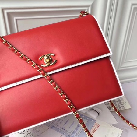 Chanel Flap Shoulder Bag Original Sheepskin Leather A37293 Red