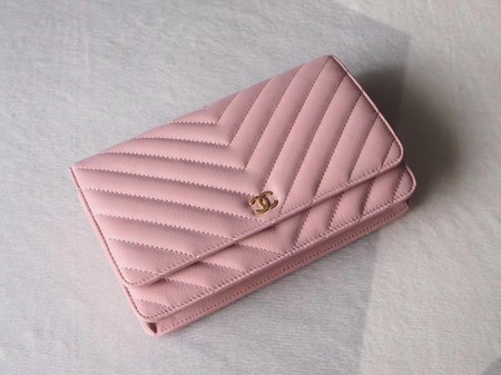 Chanel V mini Flap Bag Chevron Sheepskin Leather A33814V Pink