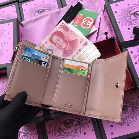 Gucci GG Marmont Matelasse Wallet 474802 Pink