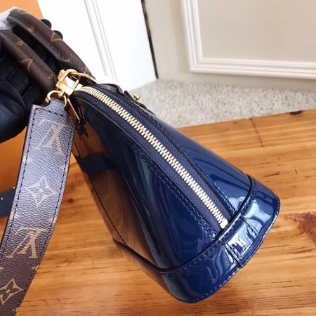 Louis Vuitton Monogram Vernis ALMA BB M54704 Blue