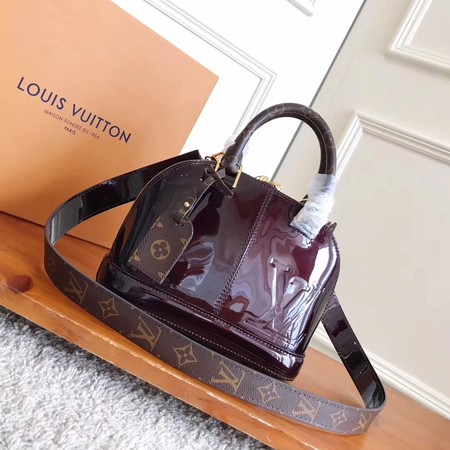 Louis Vuitton Monogram Vernis ALMA BB M54704 Brown