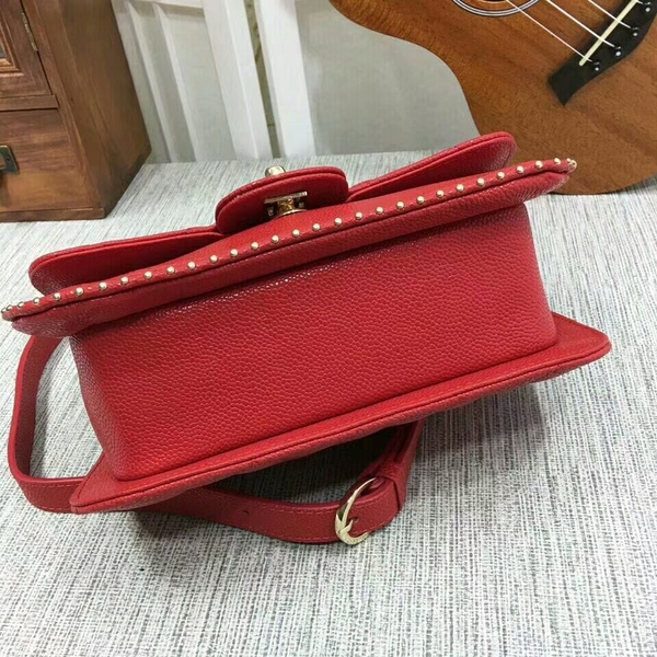 Chanel Shoulder Bag Calfskin Leather A83020 Red