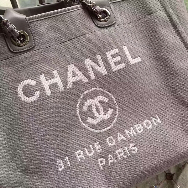 Chanel Deauville Tote Bag Original Canvas Leather A68047-11