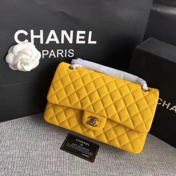 Chanel 2.55 Series Flap Bags Original Deerskin A1112 Yellow