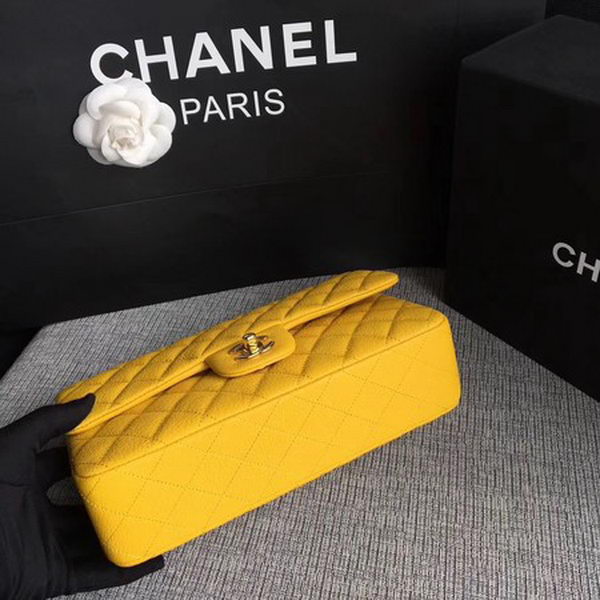 Chanel 2.55 Series Flap Bags Original Deerskin A1112 Yellow