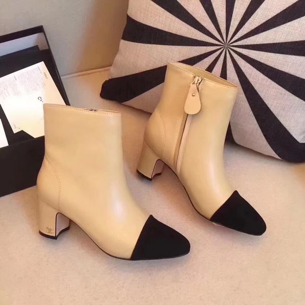 Chanel Ankle Boot Leather CH2209 Apricot